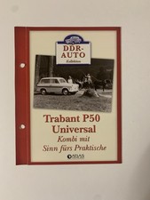 Atlas Trabant P50 Universal Datenblatt Prospekt Literatur Auto Broschüre DDR