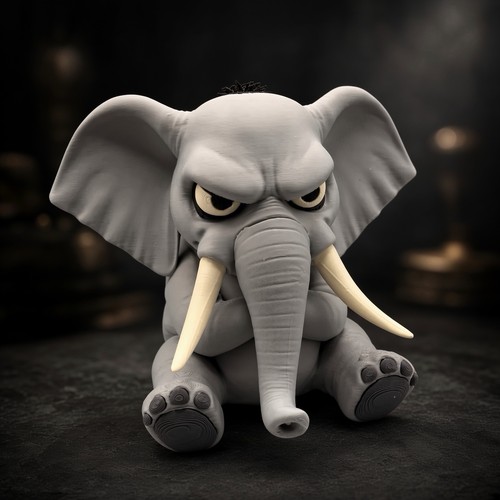 Frecher grumpy elefant figur - frecher,