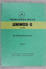 Mercedes Benz Unimog S "Typ 404" 2,2 l Benzinmotor 85 PS Betriebsanleitung 1957