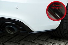 Heckansatz Seitenteile aus ABS für Audi A5 B8 mit S-Line Diffusor Schwarz Glanz