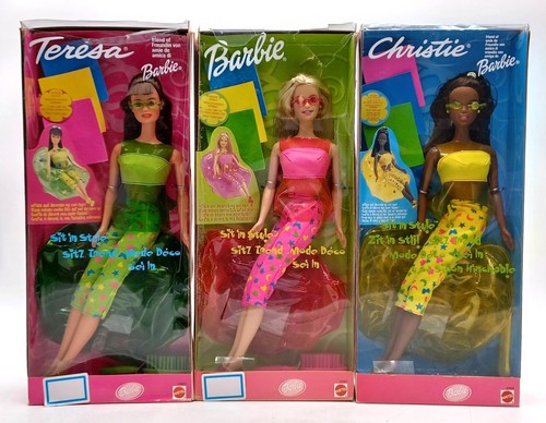 Mattel sit style puppe - 3x,