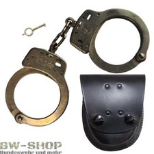 ORIGINAL POLIZEI HANDSCHELLEN / TASCHE S&W M-100 HANDFESSELN US POLICE HANDCUFFS