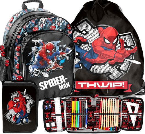 Spiderman schulranzen set 3in1 - schulranzen,
