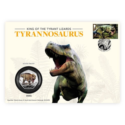 Dinosaurier rex 50p stempel - dinosaurier, t-rex