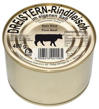 Rindfleisch im eigenen Saft 97% pure Beef 6 x 400gr dosen
