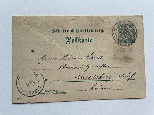 Postkarte langenau - postkarte,