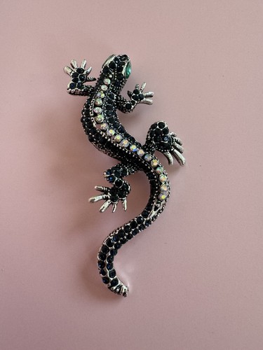 Eidechsen brosche strass - eidechsen,