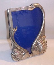 Bilderrahmen vintage Schwäne Mutter & Kind, Hochzeit 17 x 12cm Metall versilbert