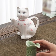 Teekanne mit Cartoon-Katze, Keramik-Teekanne, stabile Mehrzweck-Wasserkaraffe,