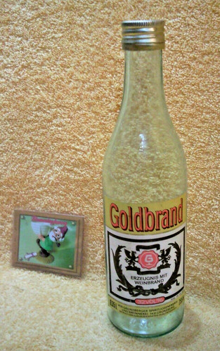 Leere goldbrand flasche l - goldbrand,