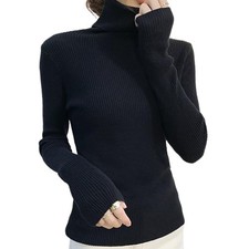 Damen Rollkragen Pullover warm