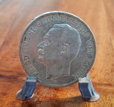 Fünf Mark 1913 Friedrich II, Großherzogtum Baden Kursmünze, G, Silber, RARITÄT 