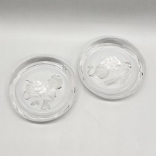 2 Vintage Kristallglas Teller