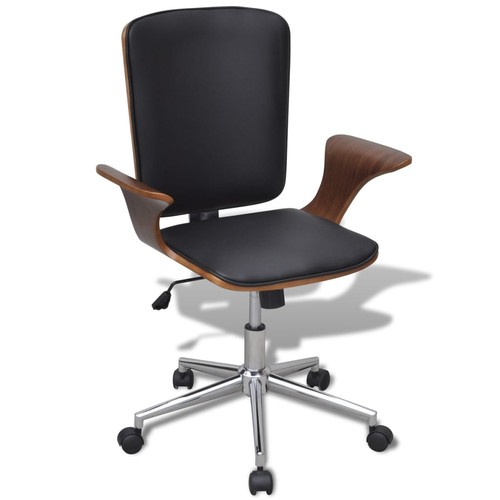 Holz bürostuhl kunstleder - bürostuhl,