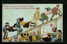 Künstler-AK Volksfest, Bausch´s humoristischer Toboggan 