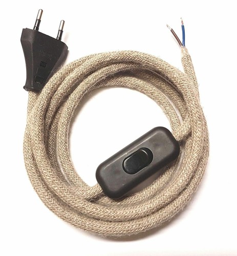 Textilkabel mit stecker und - mit,