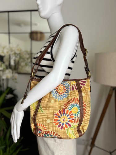 Fossil canvas schultertasche - canvas,