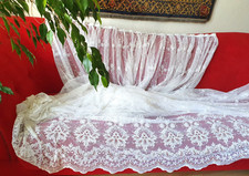 Gardine Store weiß B 1,30 x H 2,75m, Vintage Landhaus Shabby Wohn-Schlafzimmer 3