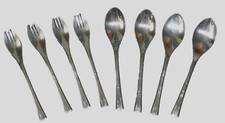 8 x AMC BESTECK 4 x SPEISE-GABEL + 4 x SPEISE-LÖFFEL ELYPSIS CROMARGAN 8 TEILE