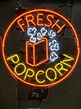 24"x24"Fresh Popcorn Neon