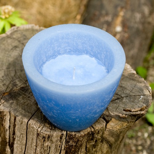 Kerzentopf blau 25 - kerzentopf, stunden