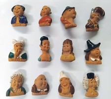 WHW Wilhelm Busch-Figuren - Abzeichen aus Keramik, 12 Stk. komplett, 1940