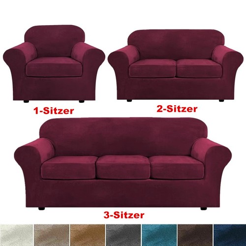 Samt sofabezüge 3 sitzer - samt, 2