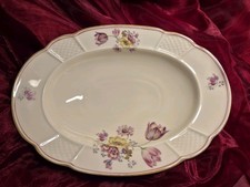 Rosenthal Bavaria Barock Porzellan Ovale Schale Blumen Bouquet