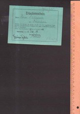 (b93683)   Jagderlaubnisschein 1907 bis 1913 für Schliephake ausgestellt in