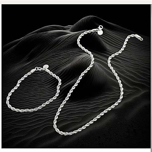 Xxl kordelkette armband set - kordelkette,