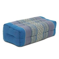 Kopfkissen Nackenkissen Thaikissen -ca. 35 x 19 x 13 cm Kapok Türkis Grau KB1