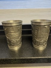 2 Schwere Zinnbecher Top Zustand