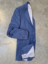 DU4 HERREN Anzug - Sakko BLAU Slim Fit Schurwolle Gr. 48