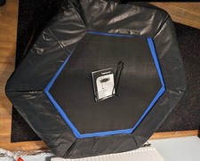 SportPlus Fitness Trampolin SP-T-110 bis 130kg- Schwarz/Blau inkl. Randabdeckung