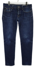 G-Star 3301 Low Tapered Herrenjeans W34/L34 Blau Denim Whiskers Knopf Fly