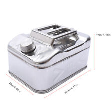 Edelstahl Benzinkanister Kanister Benzin Reservekanister 10 Liter Sprit mit Rohr