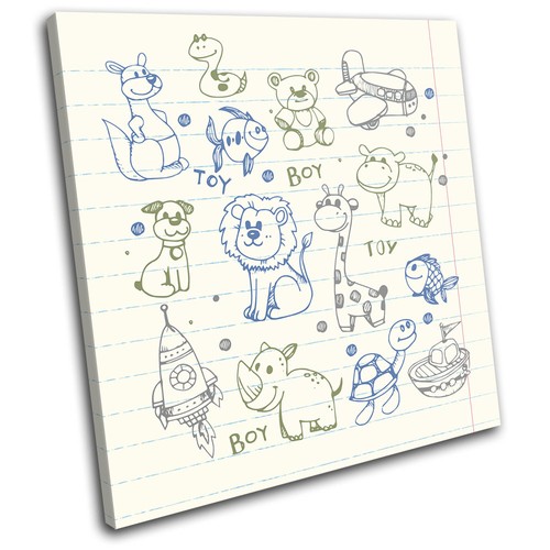 Nursery boys cute - animals, for