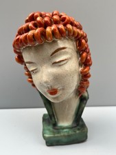 Art deco Walter Goldscheider Kleiner Frauen Kopf Rudolf Knörlein Büste Nr 6391