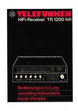 Bedienungsanleitung-Operating Instructions für Telefunken TR 1200 