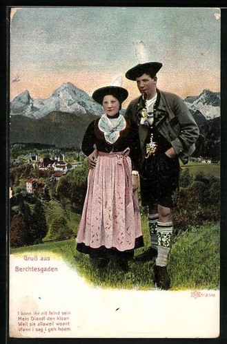 Berchtesgaden trachtenpaar - berchtesgaden,,