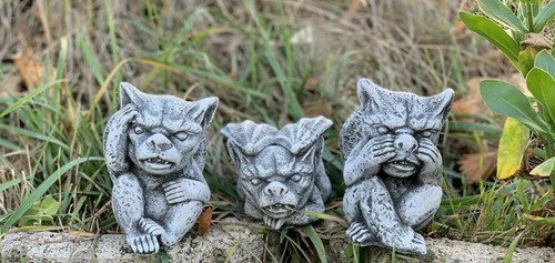Frostfeste steinfigur 3er set - frostfeste,