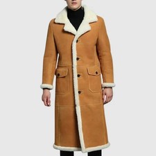 Mens Genuine Leather Shearling