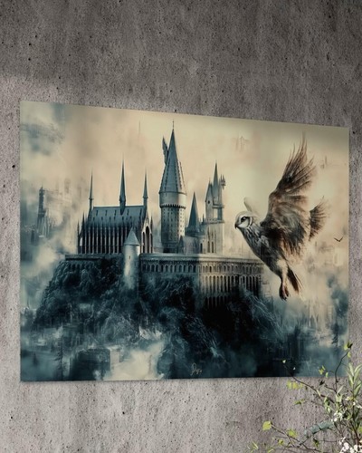 Hogwarts schloss leinwand bild - leinwand,
