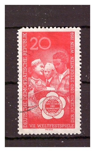 Mi705 briefmarke ddr 1959 - briefmarke,