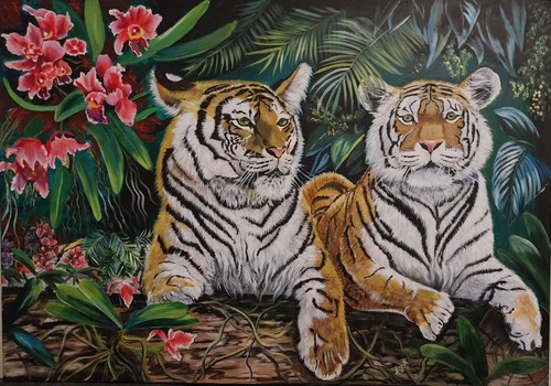 Tigerpaar jungle mit - in,