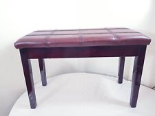 Vintage Leder gepolstert Klavier breite Doppelbank Aufbewahrung