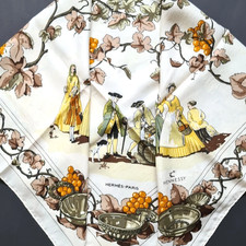 HERMES PARIS 1965 LIMITIERT VENDANGES HENNESSY 90 TUCH SCHAL CARRE SCARF RARE