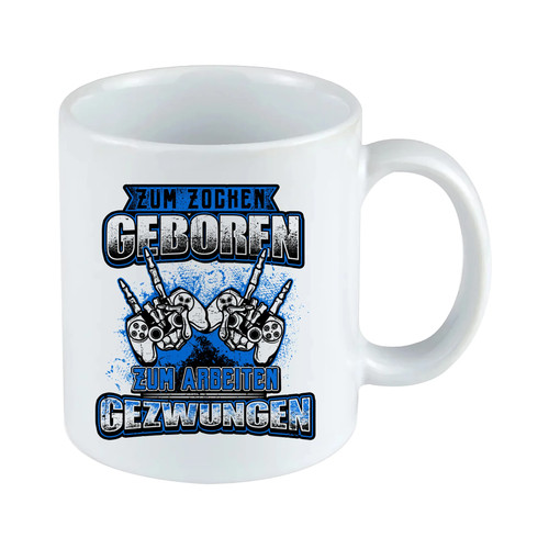 Zum zocken geboren - zocken, tasse