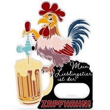 Flaschenöffner lustig ZAPFHAHN, Bier Geschenke für Männer, Bieröffner lustig