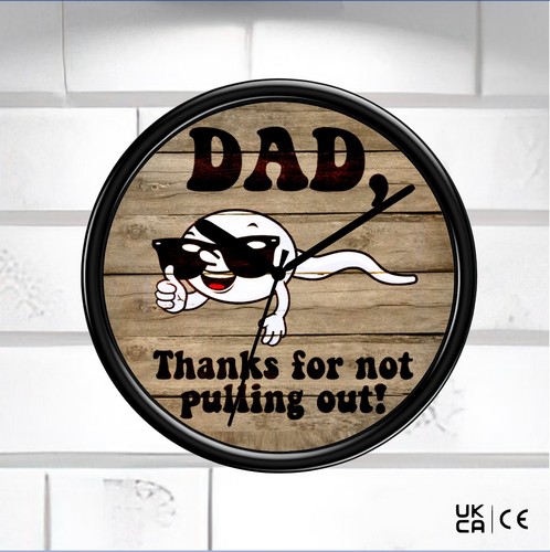 Papa wanduhr lustige neuheit - papa,